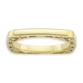 thumbnail image 1 of Bague Carrée en Argent Sterling Stackable Expressions Plaqué Or Poli Taille 6, 1 of 3
