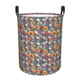 thumbnail image 6 of Lsque Skull sunflower daisy pattern Laundry Hamper Basket, Tall Woven Rope Hamper Basket for Clothes, Lightweight Storage Basket, Collapsible Waterproof-Small, 6 of 8