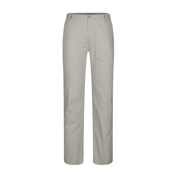 Aofany Men's Casual Loose Straight Trousers Solid With Double Pleated Front Pockets Pants Relaxed Fit Business Pants