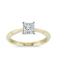 thumbnail image 1 of 1.00 Carat Excellent Princess Cut Real Diamond Latest Design Solitaire Engagement Ring for Ladies Solid 14K Yellow Gold Size 7.5, 1 of 6