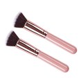thumbnail image 3 of EeaseCA 2Pcs Wooden Handle Makeup Brush Liquid Foundation Brush Cosmetics Tool Pink, 3 of 8