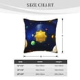 thumbnail image 4 of Fotbe Solar System Pattern Velvet Decorative Throw Pillow Covers with Elegant Piping, Soft Plush Cushion Cover for Sofa, Bed, Car, Office-16"x16", 4 of 8