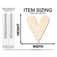 thumbnail image 2 of Unfinished Wood Balloon Letter V Shape 7" / 1/4", 2 of 3