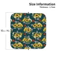 thumbnail image 2 of Yiaed Sunflowers Print Leather Coasters for Drinks - Cup Coasters Coffee Table Kitchen Table Bar, Home & Office Gifts Handmade Drink Coasters-Square, 2 of 6