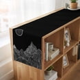 thumbnail image 6 of Table Runners 72 Inches Long Dress Scarves, Mountain Line Farmhouse Kitchen Table Runner, Coffee Tablerunners, Minimalist Abstract Landscape Art Sun Black 16x72 Inch, 6 of 9