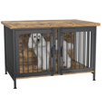 thumbnail image 4 of GDLF Double Dog Crate with Divider for 1 or 2 dogs, Indoor Kennel Cage (Int.dims:36.2&rdquo;Wx24.5&rdquo;Dx21&rdquo;H), 4 of 18