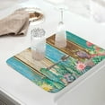 thumbnail image 5 of Farmhouse Rustic Country Wood Dish Drying Mats for Kitchen Counter,Summer Cactus Plant Microfiber Absorbent Dish Drainer/Rack Mat, Hangding Quick Drying kitchen Drying Mat,16x18in Machine Washable, 5 of 6