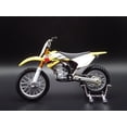 thumbnail image 2 of Open Box SUZUKI RM Z250 DIRT BIKE MOTORCYCLE YELLOW 1/18 SCALE DIORAMA DIECAST MODEL BIKE, 2 of 7