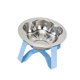 thumbnail image 4 of Comedero elevado para gatos con soporte, moderno, fácil de limpiar, estable, resistente, de acero inoxidable Azul, 4 of 8