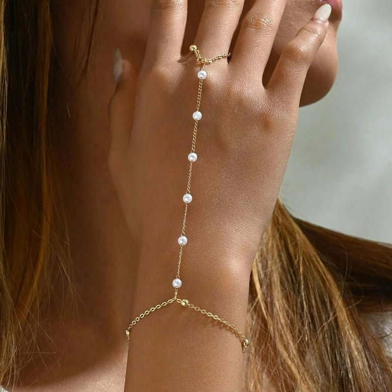 Long tiantian Ring Bracelet Hand Chain Bracelet Butterfly Finger Ring for  Women Girls Rhinestone Hand Chain Ring Bracelets for Women Trendy Stuff -  Walmart.com