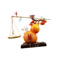 thumbnail image 5 of TISHITA Gourd Statue Resin Figurine Chinese Collection Birthday Gift Sculpture Ornament for Bedroom Indoor Living Room Office Desktop Orange, 5 of 8