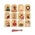 thumbnail image 4 of Christmas Tags Tree Hanging Ornament Gift Tags for Holiday Party Celebration Khaki, 4 of 8