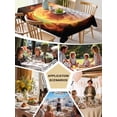 thumbnail image 6 of Golf Ball Tablecloth Rectangle Table Cloths 54x108, Waterproof Tablecloth Outdoor Table Cloth, Sport Modern Glowing Burning Classic Art Washable Table Cover for Kitchen Dinning Party, 6 of 8