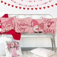 thumbnail image 3 of Valentines Pillow Covers 20x20 Inch Set of 4 Valentines Day Decor Pink Love Rose Heart Gnomes Hugs and es Happy Valentine Pillows Decorative Throw Pillows Holiday Home Decorations, 3 of 6