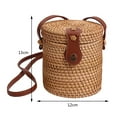 thumbnail image 2 of Handwoven Crossbody Bag Adjustable Women Handbags for Daily Leisure (Bucket), 2 of 9