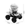 thumbnail image 2 of KEINXS 2Pcs DIY Graffiti Toy Car, Dinosaur Toy Car, Tyrannosaurus, Triceratops, with Paint Color, Test Children's Hands-on Ability, 2 of 6