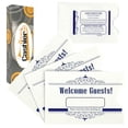 thumbnail image 1 of 500 Cashier Depot Key Card Envelope/Sleeve "" Welcome Guests"" 2-3/8"" x 3-1/2"" Sturdy 24lb White Paper, 500/Box (Blue), 1 of 5