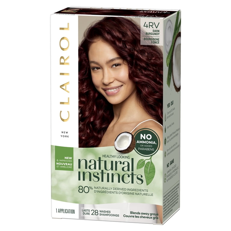 Clairol Natural Instincts Demi-Permanent Hair Color Creme, 4RV