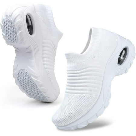 

HKR Women s Walking Shoes Arch Support Knit Upper Non Slip Shoes Breathable Lightweight for Plantar Fasciitis