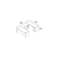 thumbnail image 4 of Pemberly Row 72" U-Shaped Desk with Pedestal in Hansen Cherry - Engineered Wood, 4 of 6