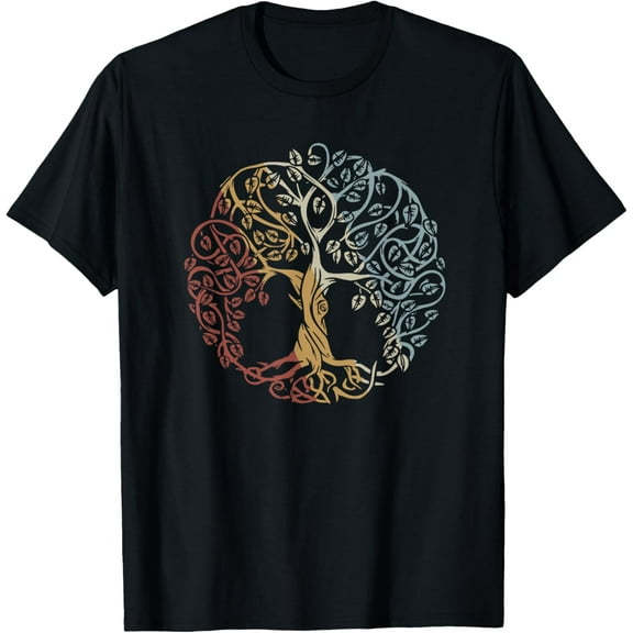 Tree Of Life Retro Style Vintage T-ShirtMen and women, White Black T-shirt, size: Extra large S-1973XL