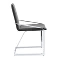 thumbnail image 3 of Gray Velvet Side Chairs, Set of 2 with Chrome Metal Legs and Diamond Tufted Back, 3 of 9