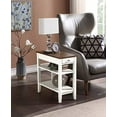 thumbnail image 4 of Convenience Concepts American Heritage Table d'Appoint à Trois Niveaux avec Tiroir, Bois Flotté / Blanc, 4 of 5