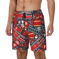 thumbnail image 2 of Daiia Fire Sign Mens Swim Trunks Swim Shorts Quick Dry Swim Shorts with Mesh Lining Pockets-Medium, 2 of 9