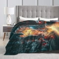 thumbnail image 4 of Super Soft Anti-Pilling Flannel Bed Blankets, Magma Photo Cozy Fluffy Warm All Seasons Throw Blanket for Sofa Bedding, 60"x50", 4 of 8