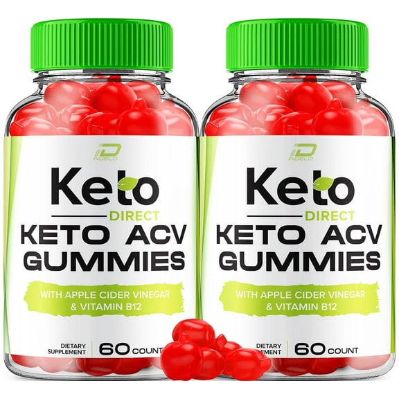 (2 Packs) Keto Direct ACV Gummies - Keto Direct Apple Cider Vinegar Gummy Supplement for Energy - Keto Direct Keto Gummies Dietary Supplement (120 Gummies)