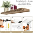 thumbnail image 3 of Floating Shelf, Hanging Wall Shelves Decoration Extra Long 24 Inch, 3 of 7