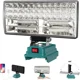 thumbnail image 1 of Luz de Trabajo LED Inalámbrica de 8" Linterna LED Portátil para Trabajo Acampar Al Aire Libre 2 Niveles Luz LED Ajustable para Batería Ma*kita, 1 of 7