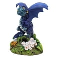 thumbnail image 3 of Fantasy Green Thumb Blueberry Indigo Blue Dragon Statue Fairy Garden Collectible, 3 of 7