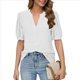 thumbnail image 1 of Camisas de Corta Abullonadas de Verano Blancas XXL, 1 of 8
