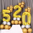 thumbnail image 5 of 40 Inch Gold Number Balloons, Helium Mylar Foil Number Balloons for Birthday, Number 0 Balloon for Birthday Decorations for Kids, Anniversary Party Decorations Supplies, 5 of 7