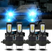 H7 Headlights for 2008-2019 Mercedes Benz C300 H7 LED High/Low Beam 8000K Ice Blue