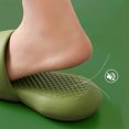 thumbnail image 2 of Bathroom Slippers Solid Color: Simple Thick Sole Household Sandals Shower Slides, 2 of 5