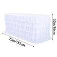 thumbnail image 4 of Tuvgenk Pleated Tablecloth Fifth Floor 72*30 Tablecloth Square White Decorations Tablecloths, 4 of 5