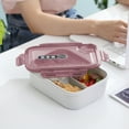 thumbnail image 7 of Lksixu Lunch Box Food Container, 3-Compartment Plastic Bento Lunch Box BPA-Free Leakproof Bento Box Reusable Meal Prep Containers Microwave/Dishwasher Safe Snack Food Storage, 7 of 7