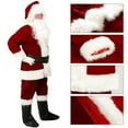 thumbnail image 3 of Men’s Santa Costume 10pcs Christmas Santa Claus Suit Deluxe Velvet Cosplay Party Suit Set for Adults, 3 of 7