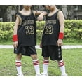 thumbnail image 2 of Jersey No.23/children's Basketball Uniform Set Kids/crew Neck/black, 2 of 3