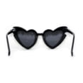 thumbnail image 4 of Womens Masquerade Fur Covered Heart Shape Cat Eye Sunglasses White, 4 of 4