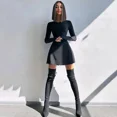 thumbnail image 4 of BWQ-minivestido corto de punto para mujer, ropa de calle de manga larga, Bodycon, artículos al por mayor para negocios, primavera y otoño, 2024, 4 of 6