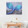 thumbnail image 2 of COMIO  Mermaid Tail Wall Art Canvas Prints Ocean Fish Whale Tail Painting Gallery Wrapped Girls Bedroom Wall Decor, 2 of 4