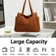 thumbnail image 5 of Bolsas de gran capacidad de mujer, bolsas de lona, bolsas de hombro, bolsas de lona de cubo, bolsa de hombro único marrón, 5 of 6
