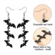 thumbnail image 3 of Aretes largos de murciélago negro Yashi Accesorios de Halloween personalizados y modernos, 3 of 5