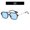 Bright black and blue, variant on Mens Retro Square Frame Sunglasses Sun Protection PC Material Punk Fashion Eyewear Leopard Blue Lens Gray Film