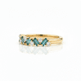 thumbnail image 4 of Teal Sapphire Baguette Wedding Ring, Diamond Anniversary Ring,Eternity Band Ring, Engagement Ring, Proposal Ring, Promise Ring., 4 of 4