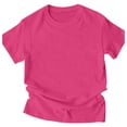 thumbnail image 4 of TYGHBN Women's Fashion Casual Home & Commute Solid Round Neck Short Sleeve T Shirt Versatile & Comfortable Women Summer Top Comfy Summer Shirts Turtle Neck Tee Space Shirt Womens Long Tee Shirt Women, 4 of 5