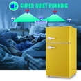 thumbnail image 2 of Tacool 3.5 Cu.ft Retro Mini Fridge with Freezer, 2 Door Small Refrigerator with 7 Adjustable Thermostat for Home, Yellow, 2 of 6